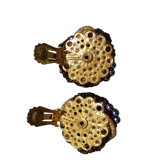 Miriam Haskell 1945 Peacock Beads Bracelet Earrings 16 Strand Necklace Set RARE - Picture 3 of 16